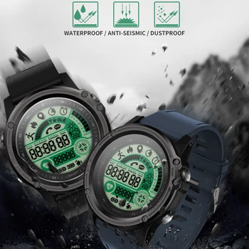 SENBONO 2021 Spor akıllı saat Erkekler İzci Kronometre Pusula Su Geçirmez Uzaktan Kumanda Çağrı SMS Hatırlatma BT Smartwatch