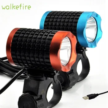 Walkfire 360 derece dönen bisiklet USB ışık bisiklet su geçirmez bisiklet far açık sürme ön lamba bisiklet aksesuarları