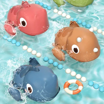 Bebek Banyo Oyuncakları Sevimli Karikatür Hayvanlar Dinozor Çocuk Banyo Yüzme Havuzu Yara-up Zincir Clockwork Su Oyuncak için çocuk hediye