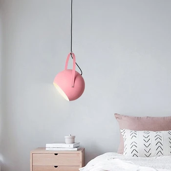 Macaron kolye lambaları Nordic renkli kolye ışık yeni LED ayarlanabilir ev dekorları Luminaria yatak odası başucu aydınlatma parlaklık 2