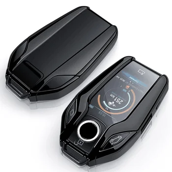 TPU Araba Tam Anahtar Kutu LED Ekran anahtar kapağı kılıfı BMW 5 7 serisi için G11 G12 G30 G31 G32 ı8 I12 I15 G01 X3 G02 X4 G05 X5 G07 X7
