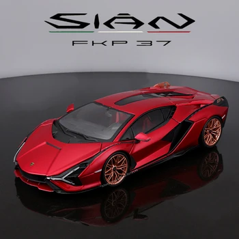 Bburago 1: 18 YENİ Kırmızı Lamborghini Sian FKP37 Simülasyon Alaşım Araba Modeli Toplamak hediyeler oyuncak erkek çocuk oyuncakları