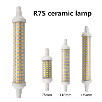 R7S LED 6 w 9 w 12 w SMD 2835 r7s ampul 78mm 118mm 135mm Lampada LED lamba 220 V mısır ışık enerji tasarrufu halojen ışık yerine 0