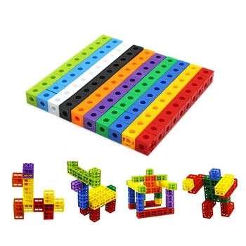 100 adet Matematik Bağlama Küpleri Numberblocks Birbirine Çok Bağlantılı Sayma Blokları Çocuklar Öğrenme Eğitici çocuk oyuncağı Hediye