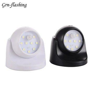 360 Kablosuz LED hareket sensörlü ışık 9 Leds Pil Kumandalı Gece Lambası Otomatik AÇIK / KAPALI yatak odası Tuvalet Mutfak Koridor masa Lambası