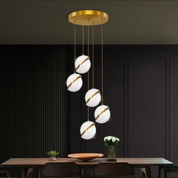 Nordic başucu asılı lamba Beyaz top kabarcık led kolye ışıkları mutfak oturma odası restoran yatak odası kolye lamba Armatürleri