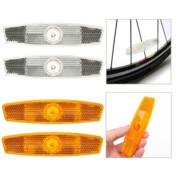 1 adet Bisiklet Bisiklet reflektör Konuştu güvenlik uyarı ışığı emniyet Jant yansıtıcı Lamba Dağı Vintage klip tüp reflektör ışıkları 2