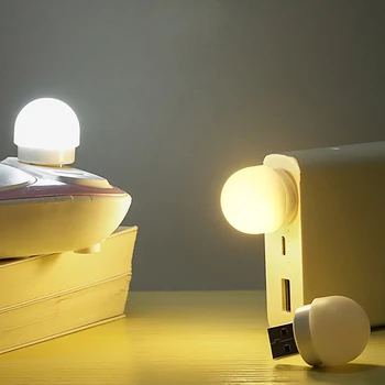 Taşınabilir Mini USB Tak LED Gece Lambası Bilgisayar Mobil Güç Şarj Kitap Lamba Göz Koruması Okuma Lambası Küçük Mantar İşığı