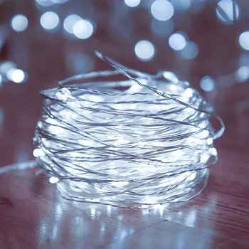 2 Adet Peri Noel USB Gümüş Telkari LED dize ışıkları Süslemeleri Ev Garland Bahçe Açık Dekor Tatil Aydınlatma