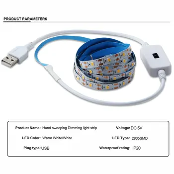 El Dalga Sensör DC5V USB Aydınlatma Teyp Kapalı Yatak Odası Dolap için/Işık Şeridi El-Süpürme Kızılötesi İndüksiyon LED  1