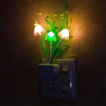 Renkli Mantar Led Lamba Renkli LED Gece İşığı Lambası Mantar Lamba Romantik Lotus Yaprağı Gece Aydınlatma Ev sanat dekoru