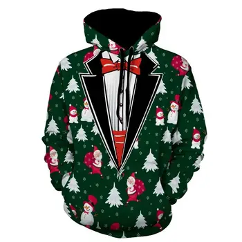2022 Erkekler Noel Hoodies Yeni Sonbahar Kış Kardan Adam Ren Geyiği Baskılı Erkek Kadın noel hediyesi Tişörtü Uzun kollu Kazak 1