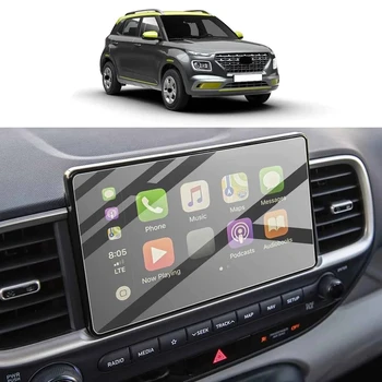 Araba GPS Navigasyon Temperli Cam Ekran koruyucu film Oto İç Anti-scratch film Parçaları Hyundai Venue 2020 İçin 2021
