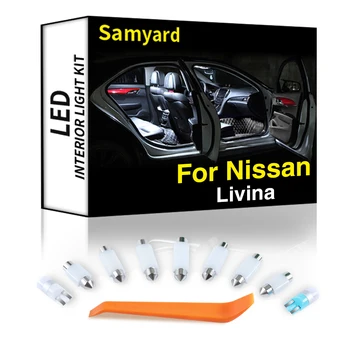 Seramik 8 Adet İç LED Nissan Livina 2019 İçin 2020 2021 2022 Canbus Araba Kapalı Dome Harita Gövde araç ışığı Kiti Hata Ücretsiz