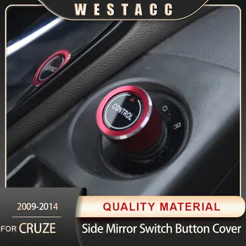 Araba Yan dikiz aynası Anahtarı düğme kapağı dekorasyon çıkartması için Chevrolet Chevy Cruze 2009-2014 İç Aksesuarları