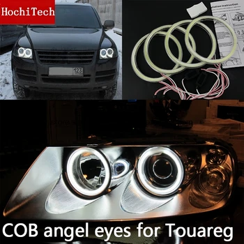 Yüksek kaliteli COB Led ışık Beyaz Halo Cob Led Melek Gözler Halka Hata Ücretsiz Volkswagen Touareg 2003 için 2004 2005 2006