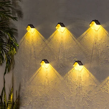 2 ADET LED güneş ışıkları Dış Aydınlatma Bahçe Dekorasyon güverte ışığı Duvar Merdiven Su Geçirmez Çit Lambası bağlantı tablası aydınlatma lambası peyzaj ışığı
