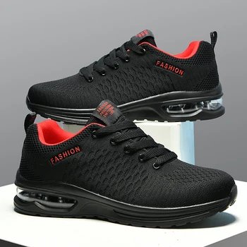 2023 Yeni erkek ayakkabısı Nefes Sneakers Siyah Hafif Büyük Boy 47 rahat ayakkabılar Yüksek Kaliteli Örgü Yürüyüş Spor Ayakkabı Erkek Tenis 3
