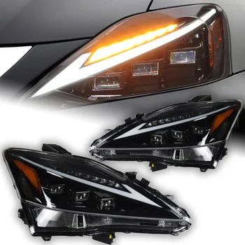 AKD Araba ışıkları Lexus IS250 LED Far 2006-2012 IS300 Kafa lambası DRL sinyal animasyon projektör Lens oto aksesuarları