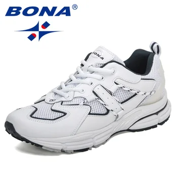 BONA 2022 Yeni Tasarımcılar Popüler koşu ayakkabıları Erkekler Açık spor ayakkabılar Rahat Atletik Eğitim Yürüyüş Koşu Ayakkabısı 5