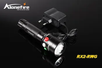 AloneFire RX2 Beyaz Kırmızı Yeşil demiryolu LED Üç Renkli Şarj Edilebilir Demiryolu Sinyal Lambası El Feneri El Feneri demiryolu fener 4