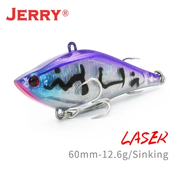 Jerry Lazer Sert Plastik Titreşim Balıkçılık Cazibesi Batan Wobbler VIB Yapay Yemler 60mm Bas Pike Olta takımı