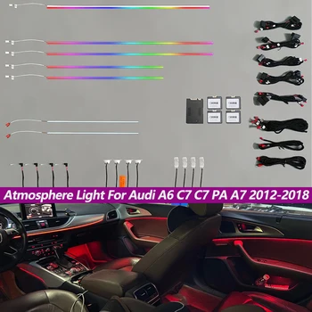 Atmosfer ışığı Audi A6 C7 C7 PA A7 2012-2018 MMI kontrol iç LED ortam ışığı kapı ayak ışık orijinal 19 ışık