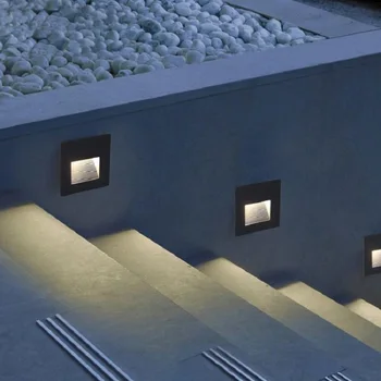 Su geçirmez dış duvar lambası Led merdiven bağlantı tablası aydınlatma lambası 15Leds PIR Hareket Sensörü gömme duvar köşe ışık LED ayak gece Lambası 3