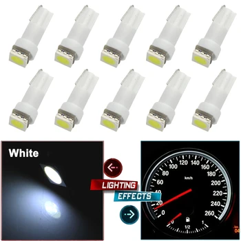 10 Adet / grup Araba Dashboard Dash ışık T5 LED Ampul 12V 7000K 5050SMD Otomatik Gösterge Paneli Göstergesi Küme Göstergesi Uyarı Lambaları