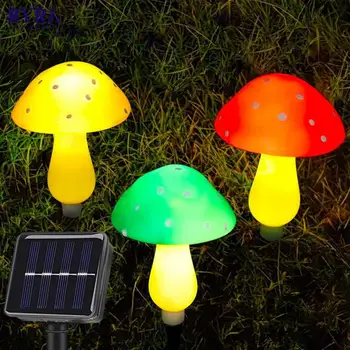 Su geçirmez LED Güneş Lambası Mantar Şekli Bahçe Lambası Sokak Çim güneş ışığı Güneş Enerjili Gece Lambası Bahçe Dekorasyon
