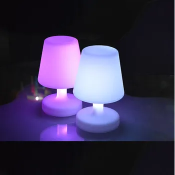 LED Gece ışıkları Uzaktan Kumanda ile Renkli Şarj Edilebilir Lambalar Oturma Odası için Mantar masa lambaları Yatak Odası için Oda ışıkları dekor lambası