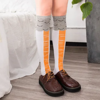 Uyluk Yüksek Çorap Diz Boyu Tavuk Diz Yüksek Ayak Çorap Komik Kişilik Gerçekçi Ayak Çorap Lolita 3
