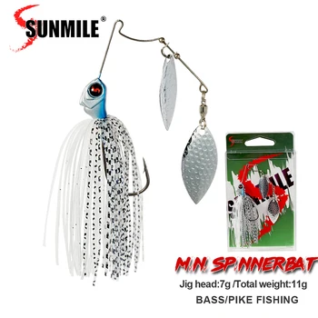 SUNMILE Spinnerbait Balıkçılık Lures 11g Çift Söğüt Bıçak Spinner Yemler Bas Pike Kaplan Muskie Metal Jig Cazibesi