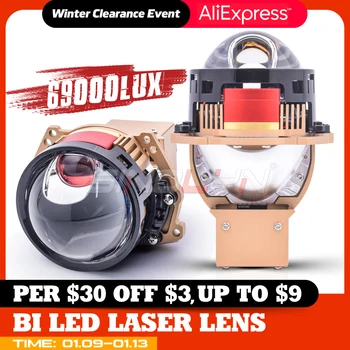 Sinolyn Bi LED lazer projektör Lens Hiperboloid 69000LM LED ışık Araba Farlar İçin otomatik yardımcı ışık Araba aksesuarları Tuning