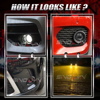 2.5 İnç Bi LED Sis Farları Ford FOCUS 2 İçin 3 MK2 MK3 / FİESTA / FUSİON / TRANSİT / Subaru Outback / Honda / Mitsubishi LED PTF sis lensi 4