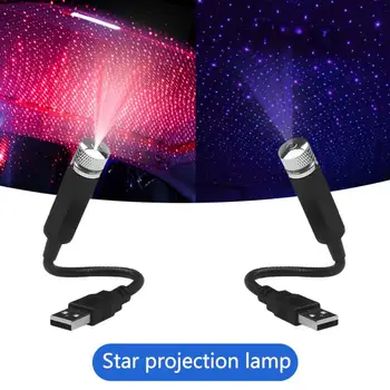 Yeni araba dekoratif ışıklar tavan projektör yıldız USB gece ışıkları romantik bir atmosfer yaratmak araçları ışıkları parlayan aksesuarları