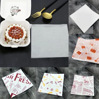 50 adet Sevimli Bento Kek Kutusu Ped Kağıt Gıda Sınıfı Kağıt Burger Kek Yağ Geçirmez Ambalaj Kağıdı Pişirme aracı Kağıt Mutfak Aksesuarları