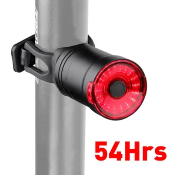 Bisiklet Arka fren lambası 17-54Hrs 6 modları W / Mod Hafızalı Sele Eyer Dağı USB Şarj LED Kuyruk Lambası Fener