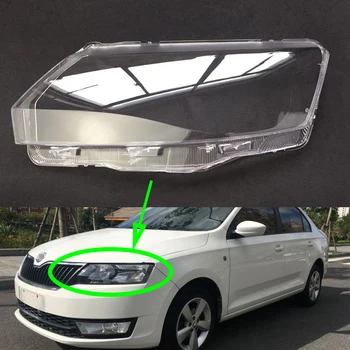 Far camı Skoda Rapid İçin 2013~2016 Far Kapağı araba ışıkları Cam Değiştirme Ön Otomatik Kabuk