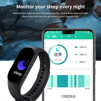 M7 Akıllı izle Mi Band 7 İzle Erkekler İçin Kan Oksijen Spor İzci Akıllı Bilezik Bluetooth Su Geçirmez Smartwatch Xiaomi İçin 2