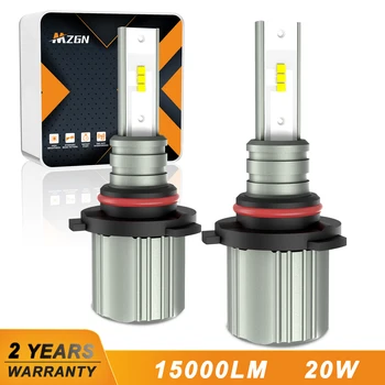 MZGN 2 Adet 9006 HB4 LED Ampul Csp Fansız 15000lm için ön far sis araba ışıkları Otomatik Lamba Mini Led Sürüş ışık 6000K Beyaz 12V