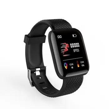 116 Artı Dijital akıllı saat 1.3 İnç Renkli Ekran Su Geçirmez Spor Bluetooth kalp Hızı fitnes aktivite takip cihazı akıllı saat 0