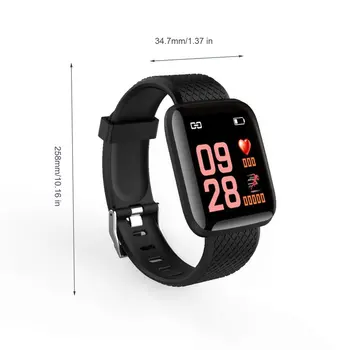 116 Artı Dijital akıllı saat 1.3 İnç Renkli Ekran Su Geçirmez Spor Bluetooth kalp Hızı fitnes aktivite takip cihazı akıllı saat 5